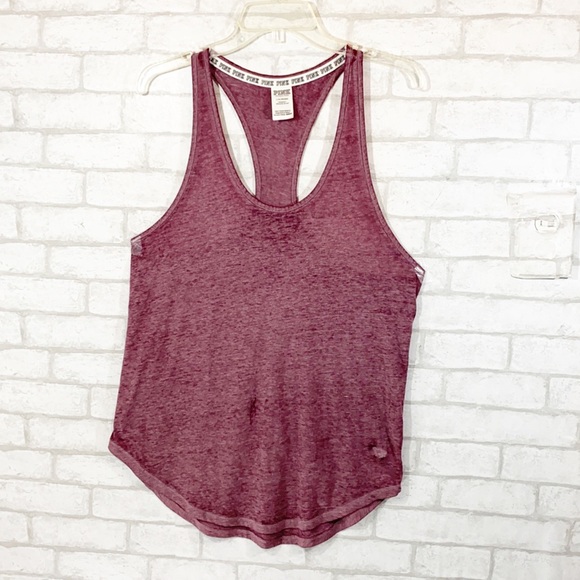 PINK Victoria's Secret Tops - Pink Victoria’s Secret racer back tank size Large